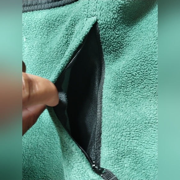 VTG Columbia 10/12 Youth 90s Oregon Ducks Football Fleece Jacket Green Full Zip - Picture 13 of 15